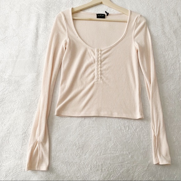 UO Out From Under Super Soft Ribbed Henley Top - Picture 3 of 14